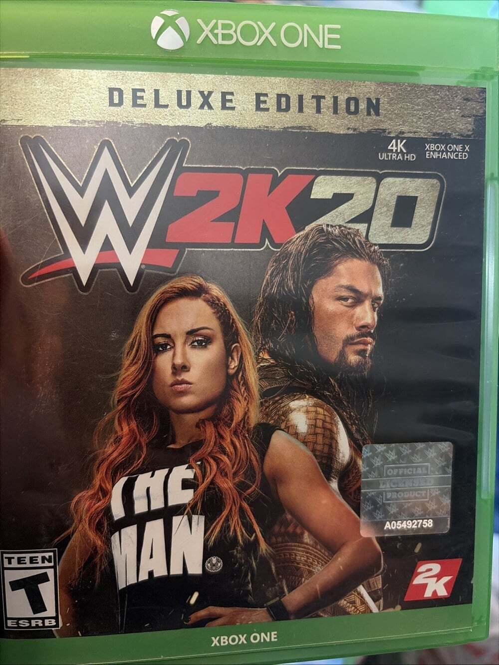 W2K20 Deluxe Edition - Microsoft Xbox One Roman Reigns & Becky Lynch Cover